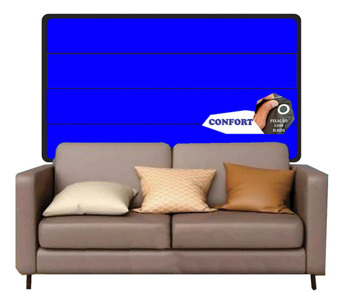 Cortina Termo Acústica Blackout Confort 1,00x1,20 Azul Royal