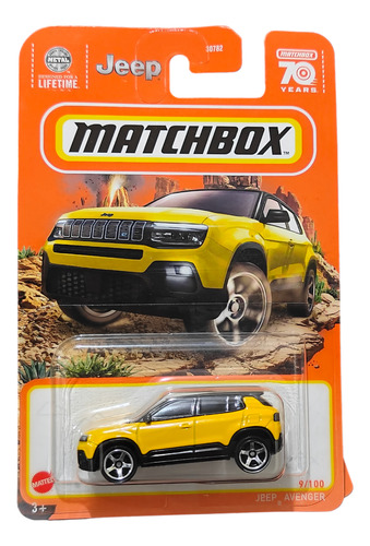 Matchbox Jeep Avenger Color Amarillo 9/10 Año 2023