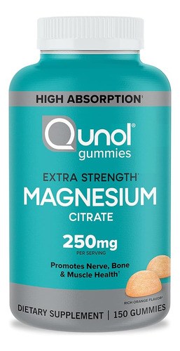 Gomitas De Citrato De Magnesio Qunol Para Adultos, 250 Mg Go