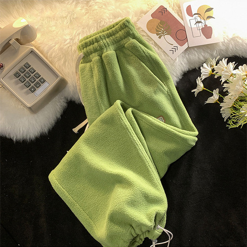 Pantalones Deportivos Tipo Harén Con Forro Polar De Lana De
