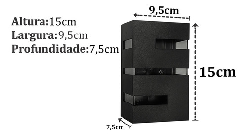45 Arandela Massuia Frisada Externa Interna + 45 Lâmpada Led