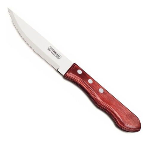 Cuchillo Asado Tramontina Jumbo 25 Cm Madera Polywood Unidad