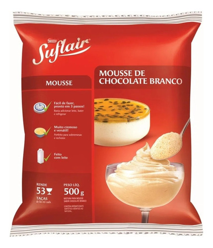 Mousse De Chocolate Branco Suflair 500g - Nestlé