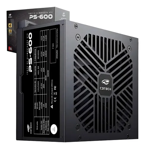 C3Tech PS-600BK 600 W