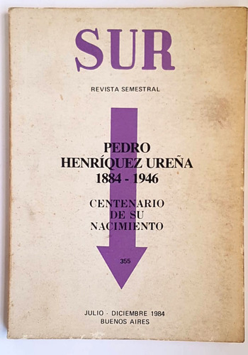 Revista Sur Nro 355, Pedro Henriquez Ureña