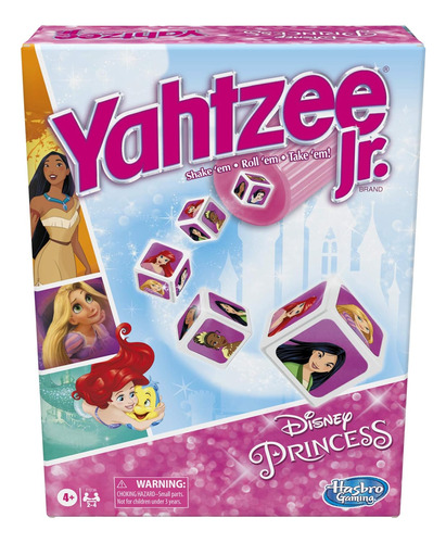 Tablero Yahtzee Jr.: Disney Princess Edition De Hasbro Gamin