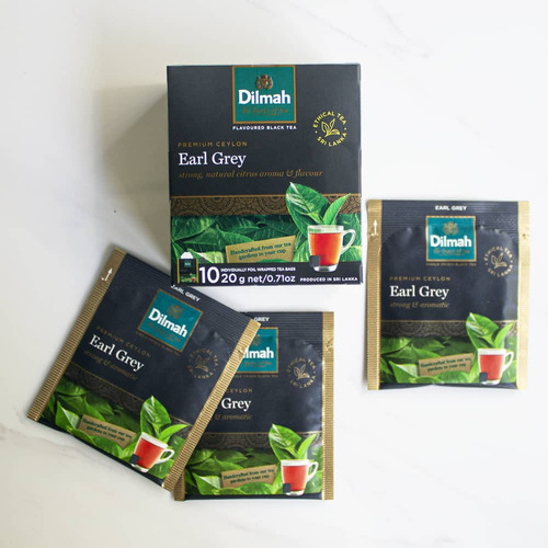 10 Bolsitas Te Negro Earl Grey Dilmah