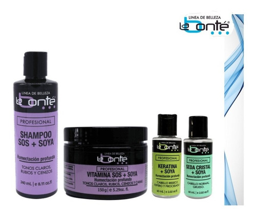 Kit Shampoo Sos + Vitamina Sos + Keratina+ Seda Labonté