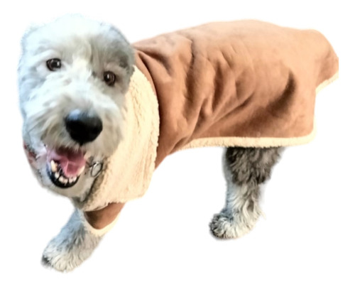 Chamarra Invierno Con Borrega Talla 16 Beige Ropa Para Perro