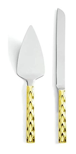 Truro Oro Pastel Cuchillo Y Servidor Set