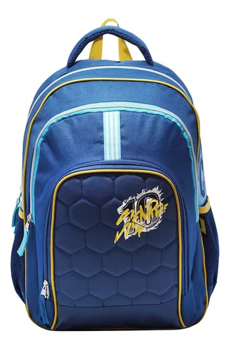 Mochila Escolar Fútbol Argentina Campeón 17 PuLG 27 Color Azul marino  Diseño de la tela Liso