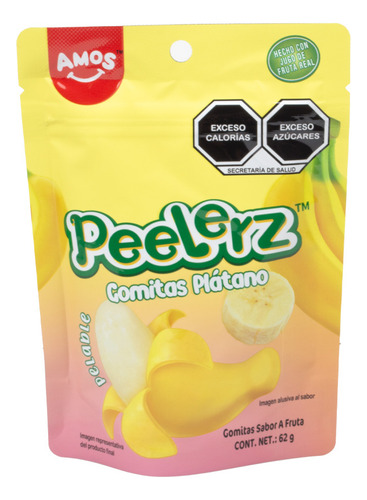 Gomitas Peelerz, Sabor Platano, Amos, 72 G.