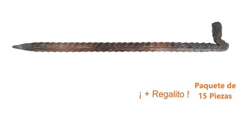 Alcayata De Varilla 3/8 Hechiza Artesanal 13-18cm Pkt 15pzas