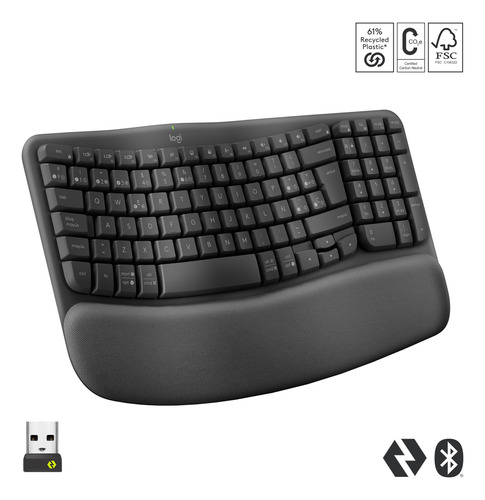 Logitech Combo Ergo Teclado Wave Keys+mouse Lift+totebag Neg