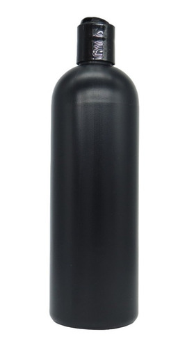 Botella Poli Boston Negra 500ml Con Tapa Disktop (10 Pza)
