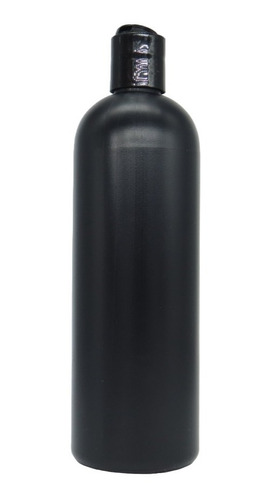 Botella Poli Boston Negra 500ml Con Tapa Disktop (100 Pza)