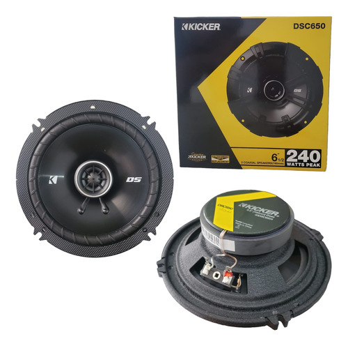 Set Bocinas Coaxiales Kicker Dsc6504 Dsc650 240w 6.5 2 Vias