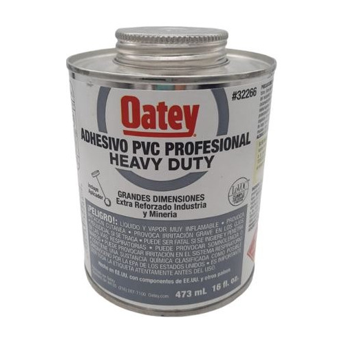 Adhesivo Pvc Oatey Profesional Heavy Duty 473ml 