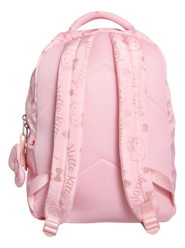 Kit Mochila Hello Kitty Lonchera Lapicera Original Juvenil Rosa Rosa