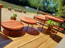 Comprar Bases De Tortas En Madera Y Hierro Redondas X 4 Unidades