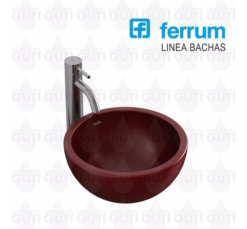 Bacha Ferrum Persis Rojo Apoyo Porcelana Sanitaria-ahora18