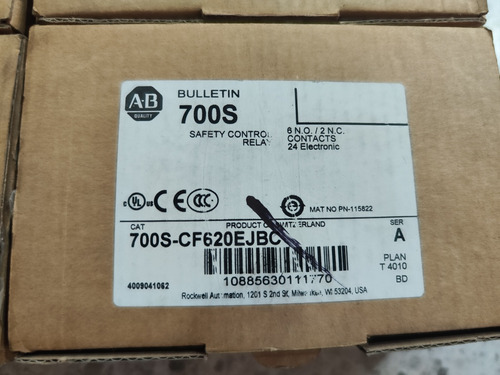 10 Contactores Ab De Seguridad 700s-cf620ejbc (Usado)