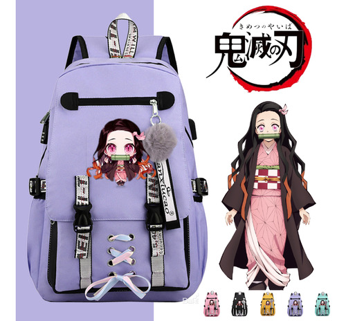 Mochila Portátil Anime Demon Slayer Nezuko, Regalo Para Niño