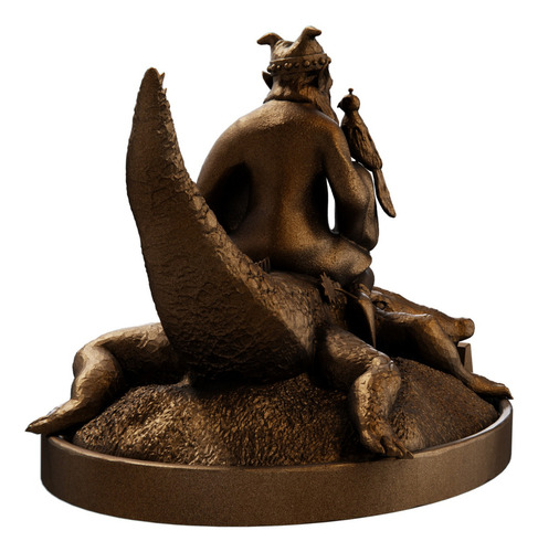 Estátua Imagem Agares - Ars Goetia Cor Cor Cobre Antigo
