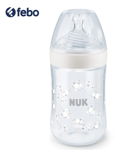 Mamadera Nuk Nature Sense De Silicona 260ml Talle M Febo