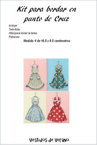 Kit Punto De Cruz Tela Hilo, Y Patrones-vestidos Veraniegos | MercadoLibre Kit Punto De Cruz Tela Hilo, Y Patrones-vestidos Veraniegos | MercadoLibre