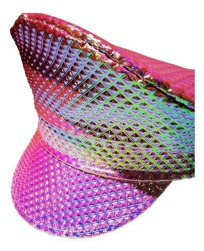 Imagem 2 de 6 de Chapéu Quepe Boina Para Festas Holográfica