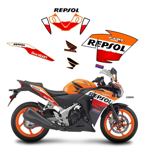 Calcomanias Honda Cbr 250  - Repsol - 