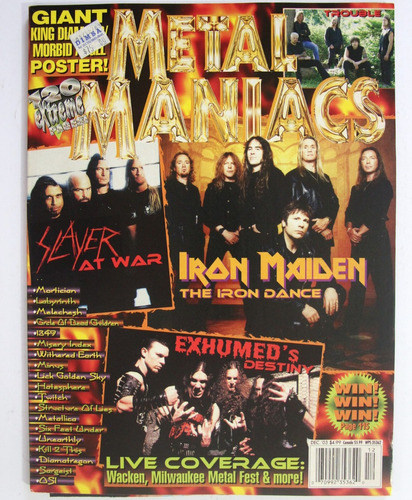 Gusanobass Revista Metal Maniacs Dic 03 Slayer Maiden Diamon