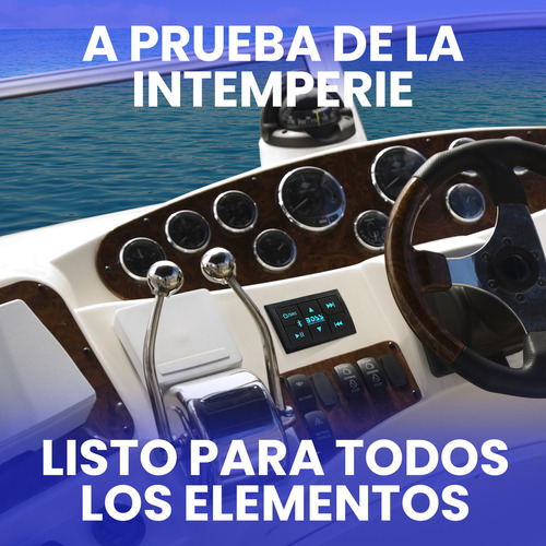 Boss Audio Uni4rgb Atv Utv Estéreo 4 Ipx5 Altavoces Marinos (x4) + Amplificador Bluetooth 4 Canales Resistente A La Intemperie