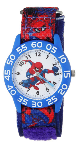 Reloj Spider Man Para Niños Con Correa De Nailon Negra
