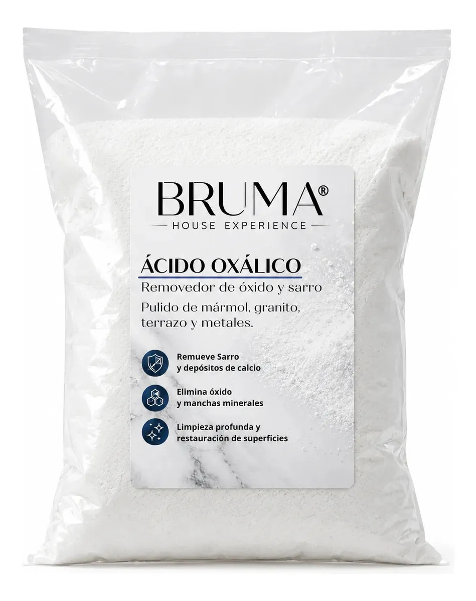 Ácido Oxálico Pulido Pisos Mármol Telas Metal Granito 1 Kilo