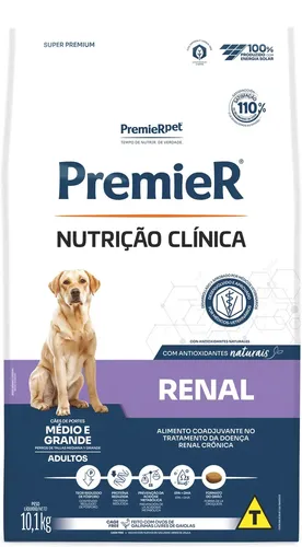 Ração Premier Cães Adultos Renal Raças Médias e Grandes 10,1kg