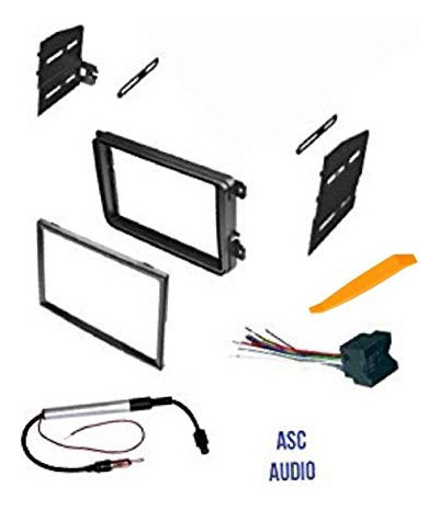 Asc Double Din Car Stereo Radio Dash Kit Wire Harness And