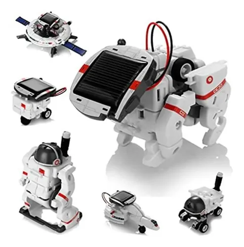 Kit 6 En 1 Robot Solar STEM – Juguete Educativo De Construcción DIY Para Niños 8-13 Años, Panel Solar Y Batería, Regalo Ciencia Y Tecnología