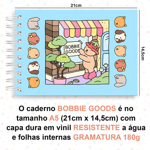 Livro Colorir Bobbie Goods Ursinho 50 Folhas Com 50 Desenho Azul-celeste