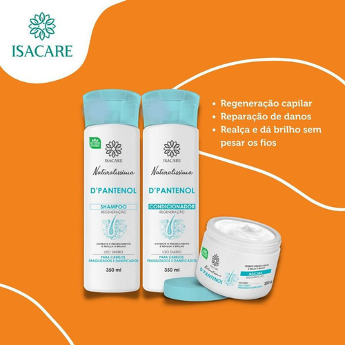 Kit Isacare - Shampoo + Condicionador D´pantenol 2x350ml