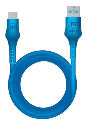 Cable Tipo C 1.2m Flexi - Maxell Color Azul