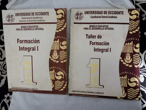 Libro Formación Integral I, Antologías, Udo.