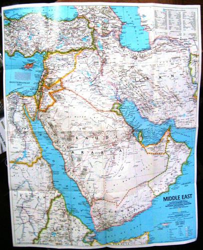 Mapa Net Geo Oriente Medio Middle East Israel Iran Libano