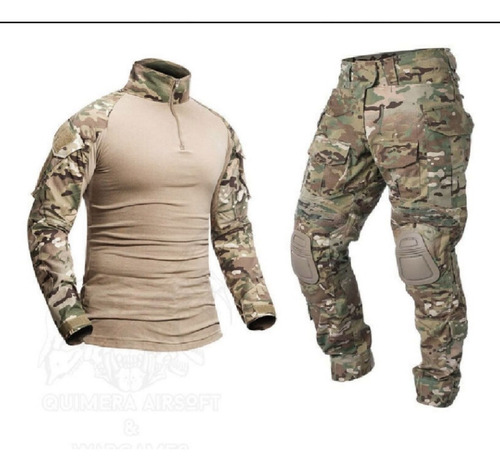 Tenida Airsoft Pantalón + Polera + Proteccion Militar