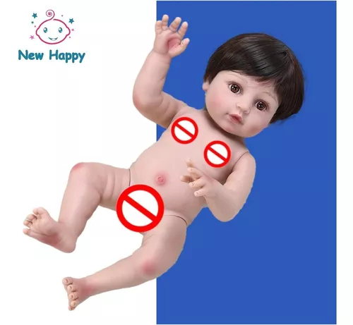 Bebê Reborn Realista Corpo De Silicone Original New Happy - Corre