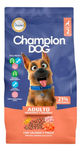 Alimento Champion Dog Adulto Pollo & Salmon 18kg