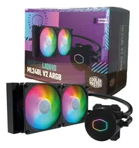 Comprar Water Cooler Master Ml240l V2 Led Argb Pu002F Processador CPU Intel Lga 1700 2011 2011-v3 2066 1150 1155 1151 1156 e AMD AM4 Ryzen AM3+ AM3 AM2+ AM2 FM2+ FM2 FM1