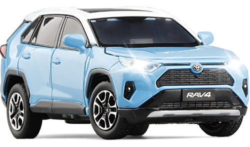 D Toyota Rav4 Suv Escala 1:32 Miniatura Metal Luz Y Sonido