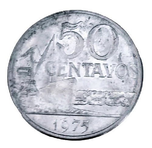 Moneda 50 Centavos Cruzeiros 1975 - Brasil